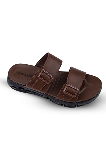 Clariss Men's leather sandals with comfortable orthopedic sole