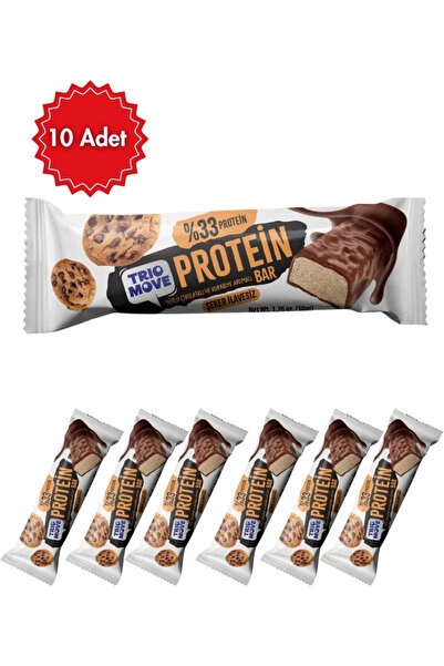 Trio Move Protein Trio Move Kurabiye Aromalı Çikolata Kaplı Protein Bar 10 Ad...