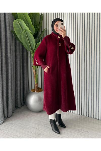 Molly Nelly Women's Feather Angora Long Coat