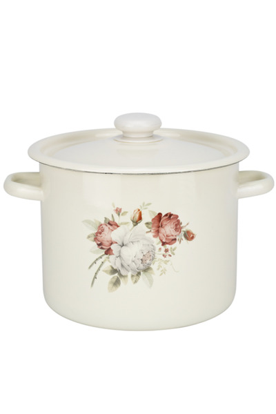 Raki Oala emailata Rose Amazing Flower,cu capac 5,5L , otel carbon