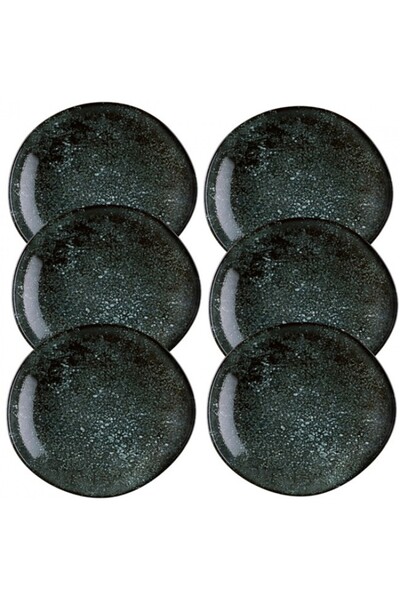 Bonna Set 6 farfurii Cosmos Black 15cm din portelan