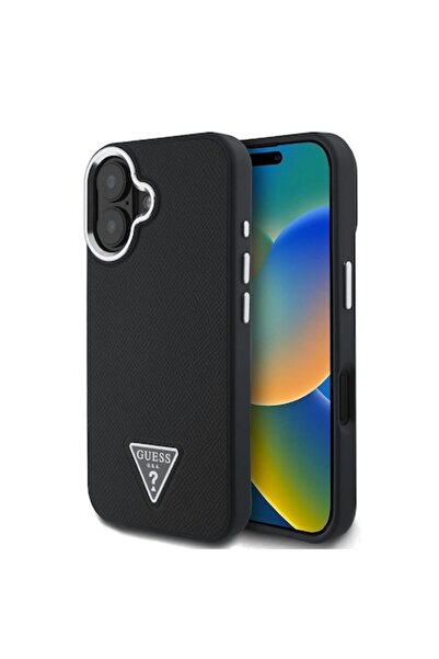Guess Compatible case for iPhone 16, Premium, P3167, Plastic, Pitch Black