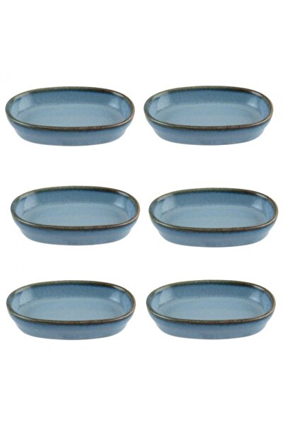 Bonna Set 6 farfurii ovale Sky 10cm din portelan