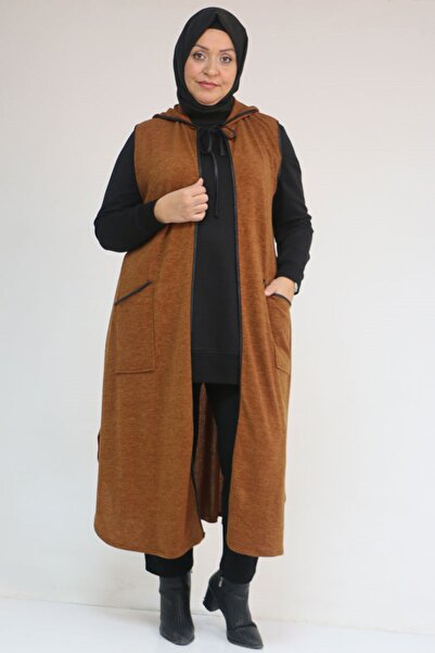 Eslina 54014 Large Size Waterport Piped Mir Vest - Tan