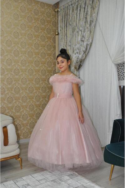 tuha kids design çocuk degaje tarlatanlı simli abiye tüllü gelinlik yeni tarz...