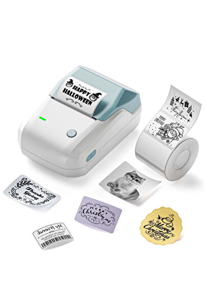 NiiMbot B1 2-Inch Bluetooth Portable Thermal Label Printer (Cyan)