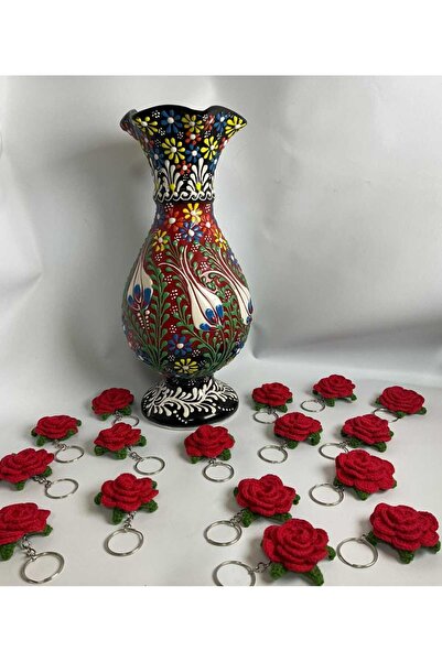 RZ Amigurumi Handmade Design Flower Knitted Keychain & Bag Accessory (5 Pcs)