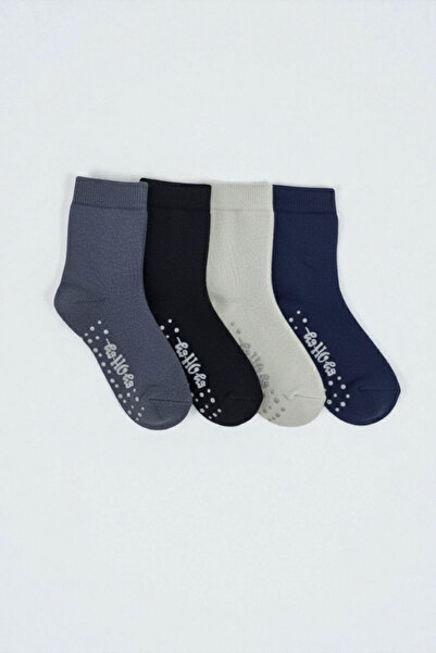 Ollero 4 чифта детски чорапи с неплъзгащо се силиконово дъно