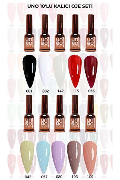 QNAİL PROFESSİONAL UNO KALICI OJE 10'LU SET