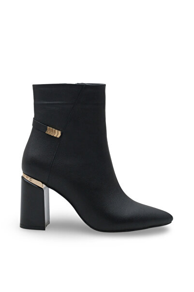 Women Lay-z Γυναικείες μπότες με τακούνι με υφή από δέρμα φιδιού, τακούνι πάχους 8,5 εκ., μοντέρνο μοντέλο με μυτερή μύτη και χρυσή λεπτομέρεια