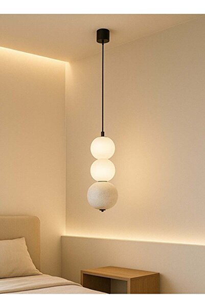 Generic Modern ceiling chandelier - three spherical lights, 24W, 30 cm