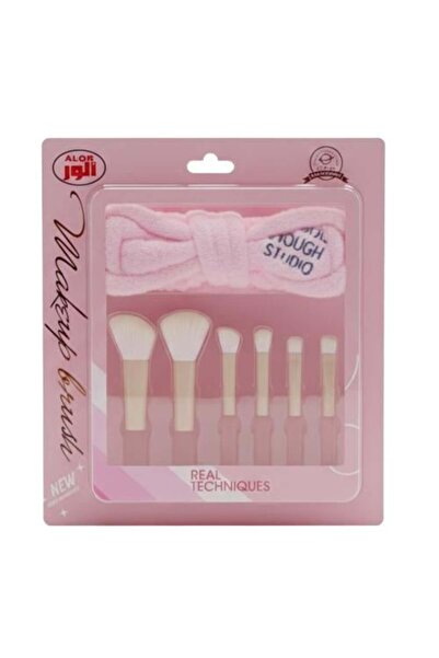 Meven Set Beauty مجموعة فرش مكياج من الوار، 6 قطع، مع عصابة رأس - AL-11155-2