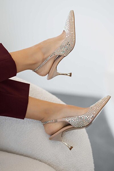 Parponi Marcelo Women's Satin Stone Evening Dress Shoes Gold