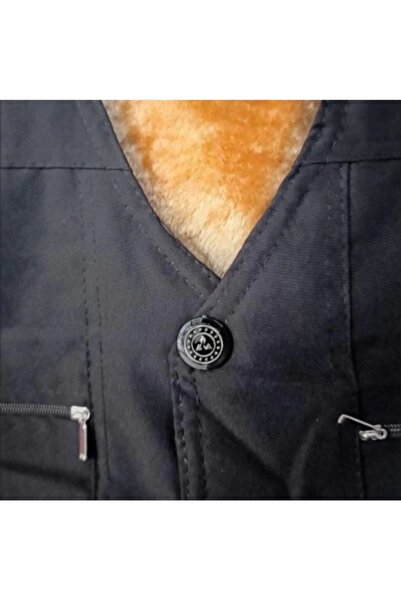 AyShop Men's Autumn Winter Thickened Warm Keeping V-Neck Inside Plush Vest