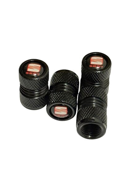OEM Set de 4 capace de supapă din aluminiu pentru scaun auto, negre