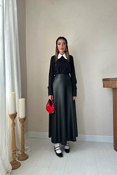 Lady Pixie Women's Leather Long Skirt