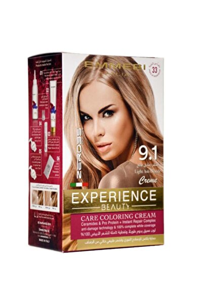 Beauty Experience Zero 35 Permanent Italian Hair Dye Kit - Shade 9.1 Light Ash Blonde
