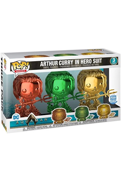 Funko Pop! Heroes: DC Aquaman - Arthur Curry in Hero Suit Exclusive Chrome 3-...