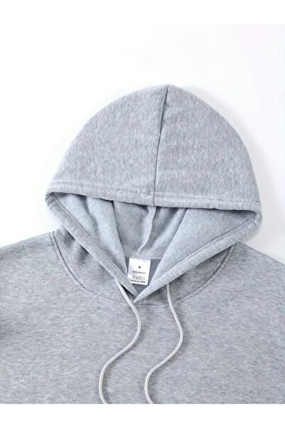 Massgai Unisex Just because Printed Design Hooded Oversized Sweatshirt Hoodie