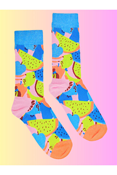 Shuttle Park Special Series Happy Colorful Fruit Patterned Fruit Socks Fun Comfortable Stylish Design Style Socks