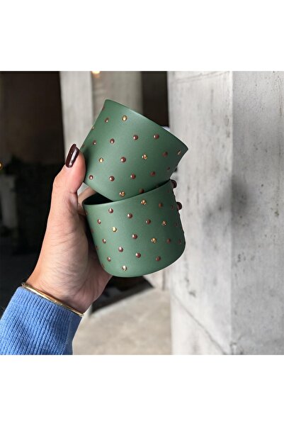 Meyda Atelier Dot Midi El Yapımı Porselen Gerçek Altın Dekorlu Fincan