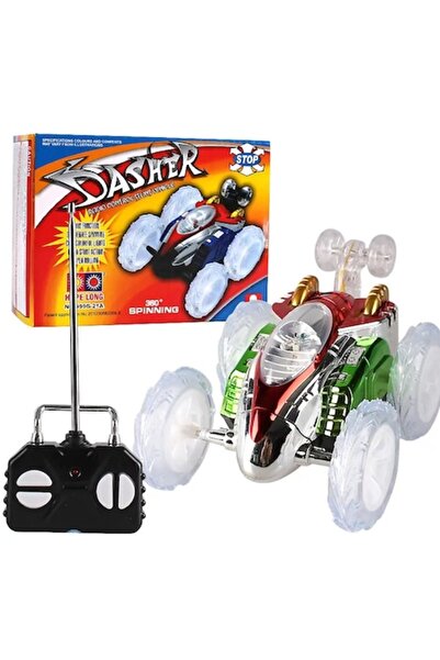 DASHER Crazy Remote-Control Car with Lights, 360° Spins, Multicolor