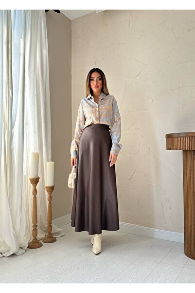 Lady Pixie Women's Leather Long Skirt