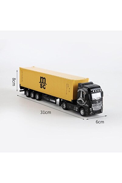 Lulu Mercedes Actros Truck Model, Metal, Container with LEDs and Sounds, 1/36 Scale