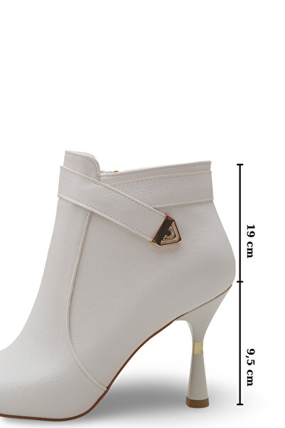 Women Lay-z Women's Pointed Toe Thin Heeled Boots 9.5 cm Heel Height, Modern Design with Stylish Buckle