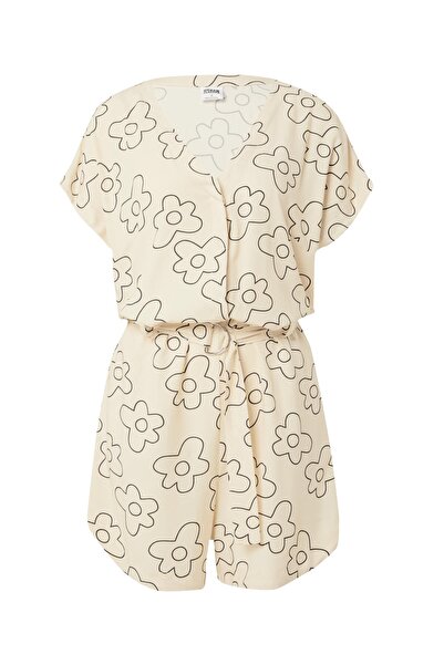 Urban Classics Ladies Short Viscose Belt Jumpsuit Women