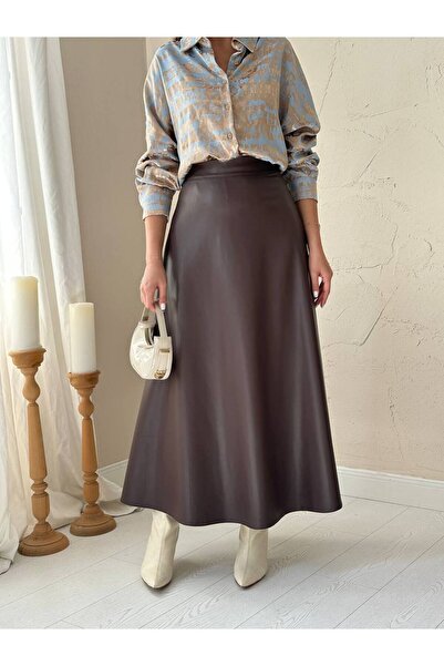 Lady Pixie Women's Leather Long Skirt