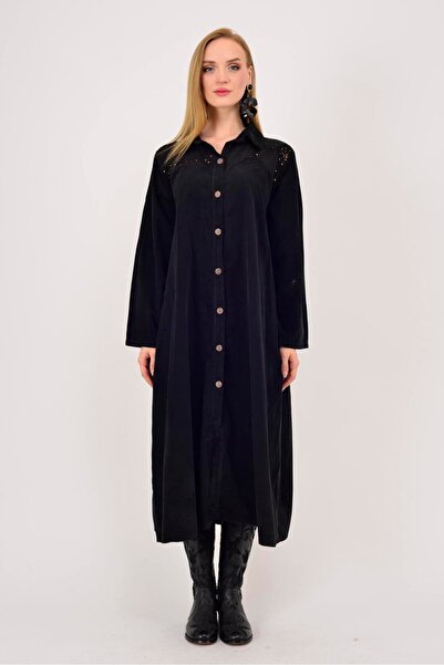 Park Moda 11429 Lova Flower Embossed Sequin Detail Taupe Velvet Dress