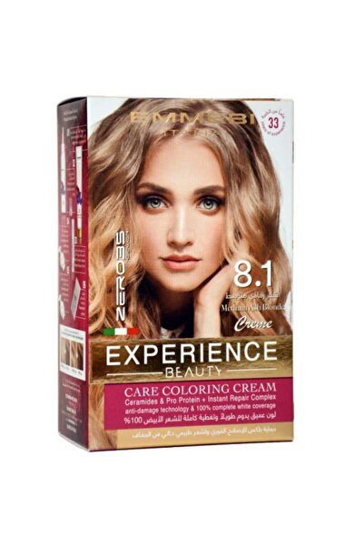 ZERO Beauty Experience 35 Italian Permanent Hair Dye Kit, Shade 8.1 Medium Ash Blonde