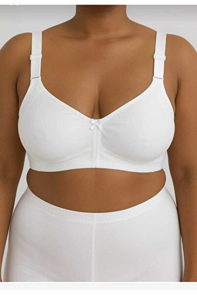 NARIYA Kadın Büyük Beden Sütyen Penye Toparlayıcı Sütyen Dikişsiz Pamuklu Tel...
