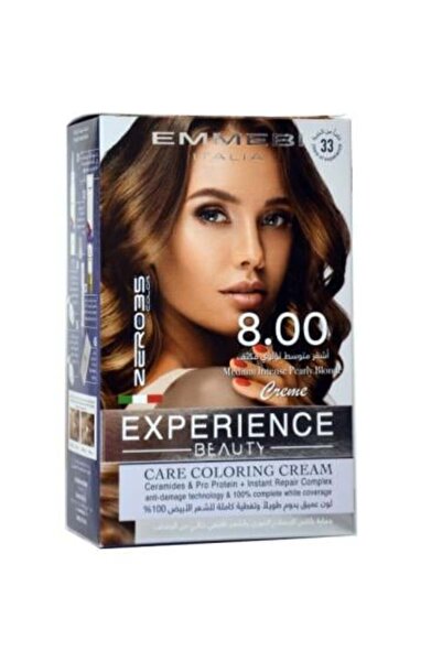 ZERO Beauty Experience 35 Permanent Italian Hair Dye Kit - Shade 8.00 Intense Pearl Medium Blonde
