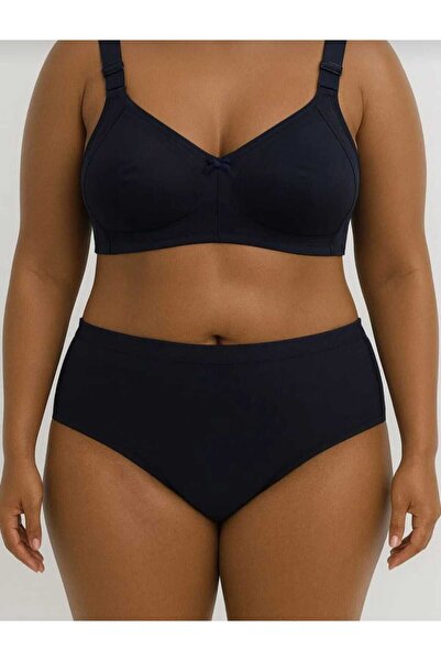 NARIYA Kadın Büyük Beden Sütyen Penye Toparlayıcı Sütyen Dikişsiz Pamuklu Tel...