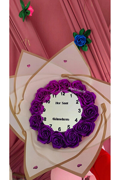 Qsell 12 li Aynalı Saatli Gül Buketi