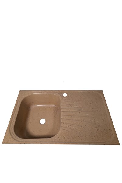 RAY Pachet-Chiuveta bucatarie,din compozit,bej capo marmorat,80x50cm,montare blat+Baterie monocomanda