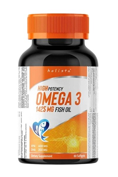 Holista Omega-3 High - 1425 mg Fish Oil - 80 Softgel Capsules