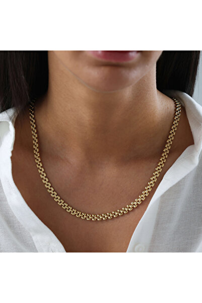 NİSERAJEWELLERY Nisera Harmoni Altın Choker Zincir