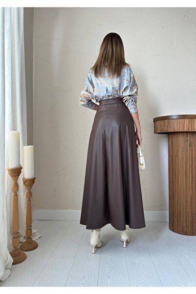 Lady Pixie Women's Leather Long Skirt