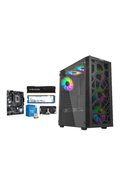 Twisted Minds Spider-03 Gaming Desktop PC, i5-12400F, 16GB DDR4 RAM 1TB SSD, RTX 3050 6GB, ARGB Case