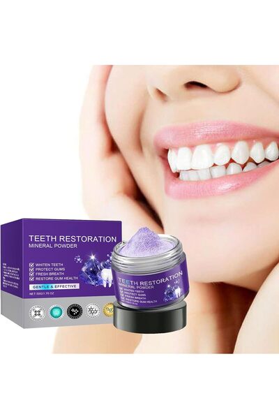 EELOHE Teeth Restoration Mineral Tooth Powder - Teeth Whitening & Gum Strengthening (50g)
