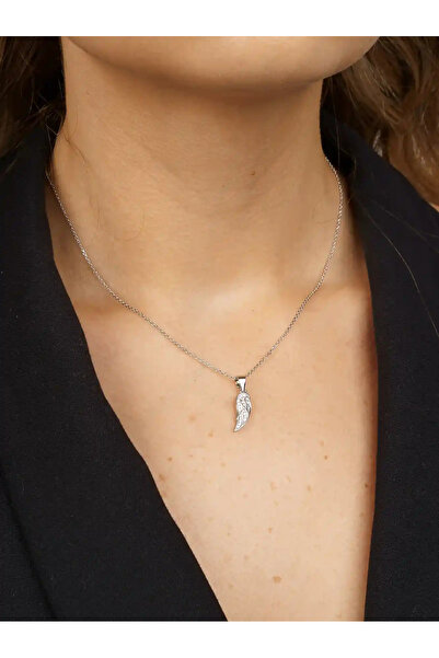 FELICELY Set Argint 925 Rodiat Wing Colier + Cercei