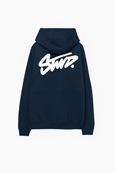 CLASSY.MODA سويت شيرت للجنسين مكون من مطبوع خيوط O قصة فضفاضة K بغطاء رأس بجي...