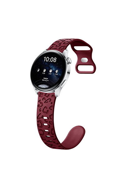 Goldie Case Xiaomi Redmi Watch 3 Active Uyumlu Leopar Desenli Silikon Kordon