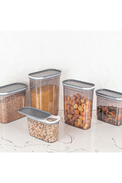 Mons 3 Lt Storage Container Qlux Ideas Sliding Lid Food Container Bpa Free Tea Sugar Legumes Bsf-00921