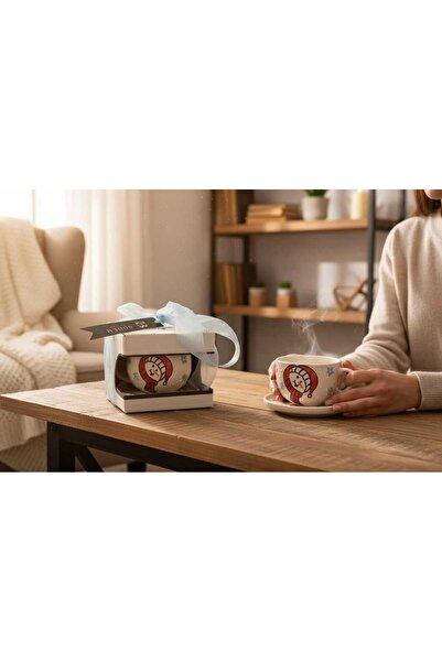 Bohem kutusu Hediye Kutulu Kardan Adamlı Kahve - Çay Kupası