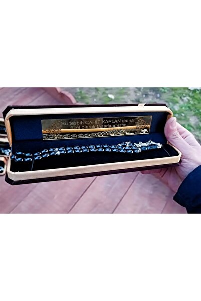 Genel Markalar taşı tesbih 8 mm gümüş püsküllü tasarımlı isteğe göre harf tak...