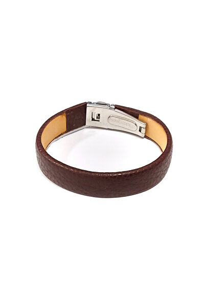 HER ŞEY NOTA www.herseynota.com Shadow Belt Brown Genuine Leather Men's Bracelet-40